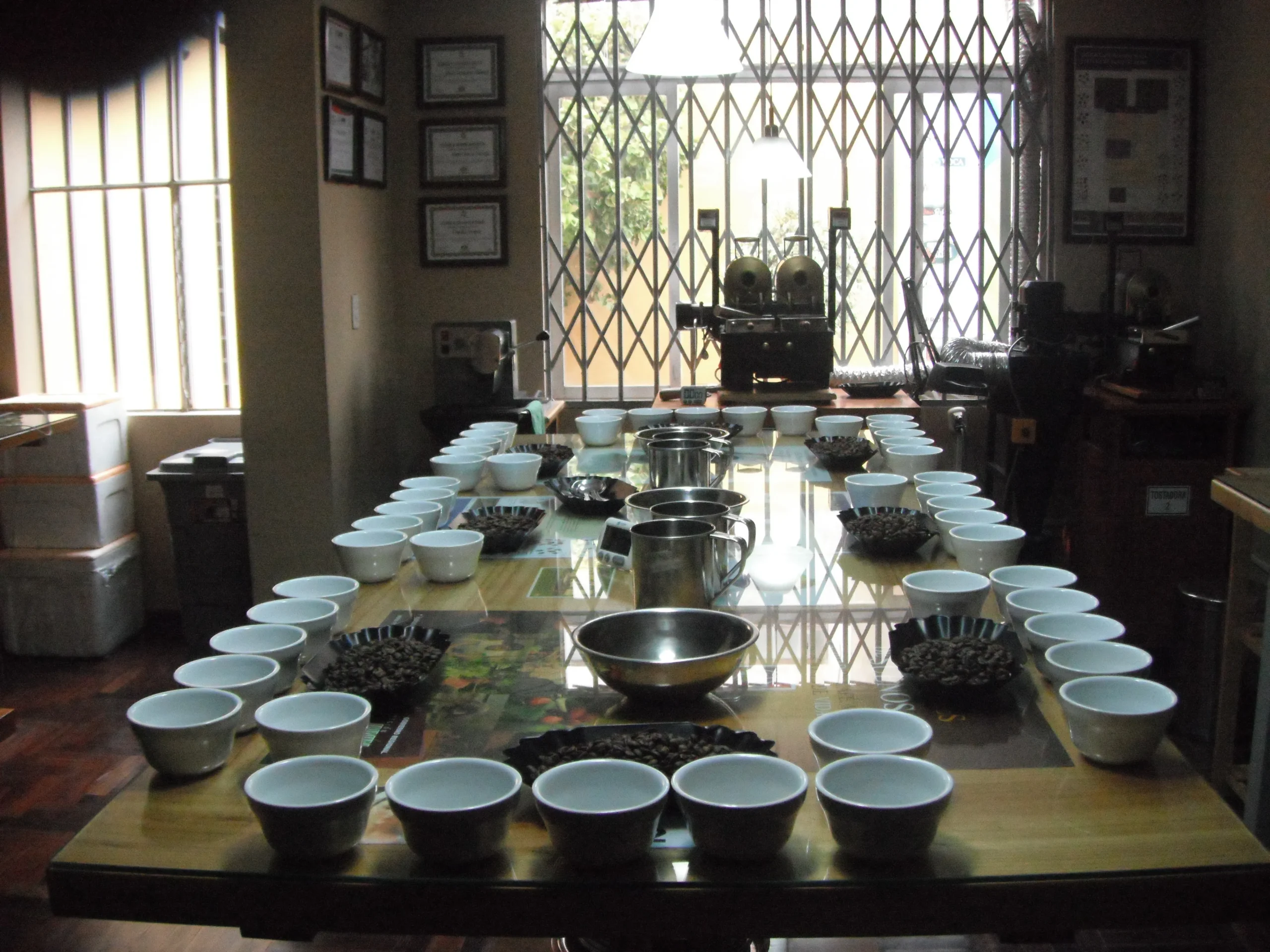 Catación de café – mesa de catación